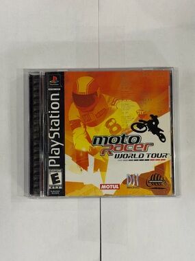 Moto Racer World Tour PS1 Sony PlayStation Black Label Tested Working